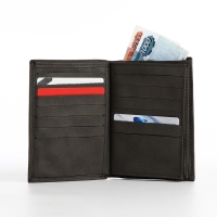 Портмоне мужское без застёжки, 3 в 1, отдел автодокументов, паспорта, карт, купюр, цвет серый Портмоне мужское без застёжки, 3 в 1, отдел автодокументов, паспорта, карт, купюр, цвет серый