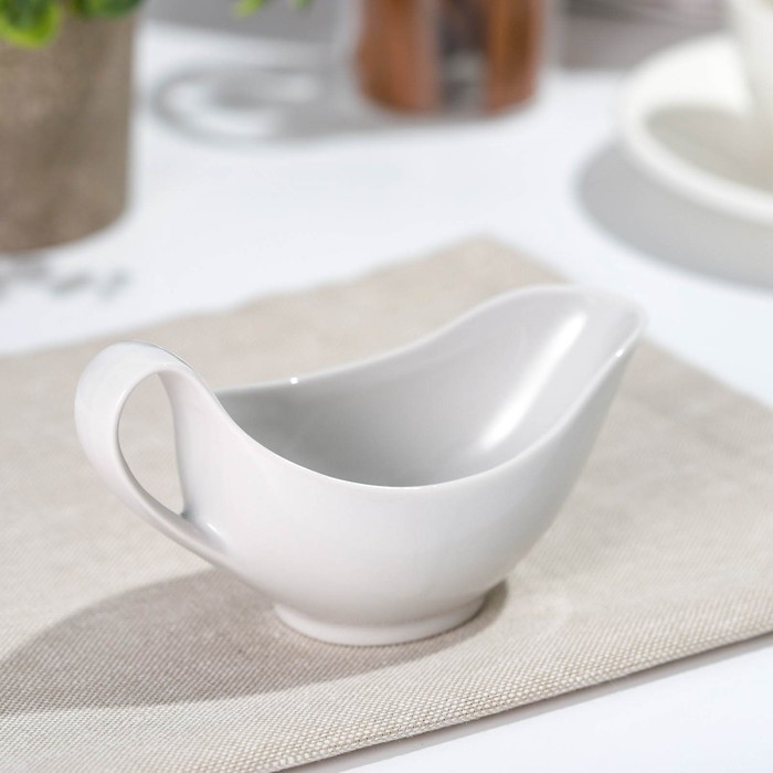 Соусник &laquo;Белый&raquo;, 100 мл, фарфор