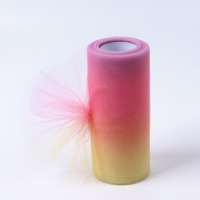 Фатин, 15 см, 11 ± 1 г/кв.м, 23 ± 1 м, цвет розово-жёлтый градиент №1 Фатин, 15 см, 11 ± 1 г/кв.м, 23 ± 1 м, цвет розово-жёлтый градиент №1