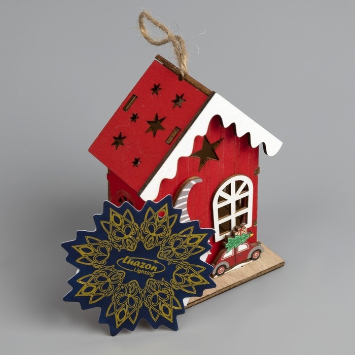 Ёлочная игрушка &laquo;Амбар эльфа&raquo;, от батареек, свечение тёплое белое