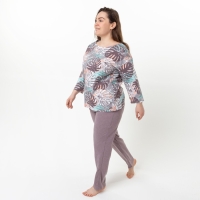 Костюм (лонгслив, брюки) женский &laquo;Оазис&raquo; цвет светло-коричневый, размер 46