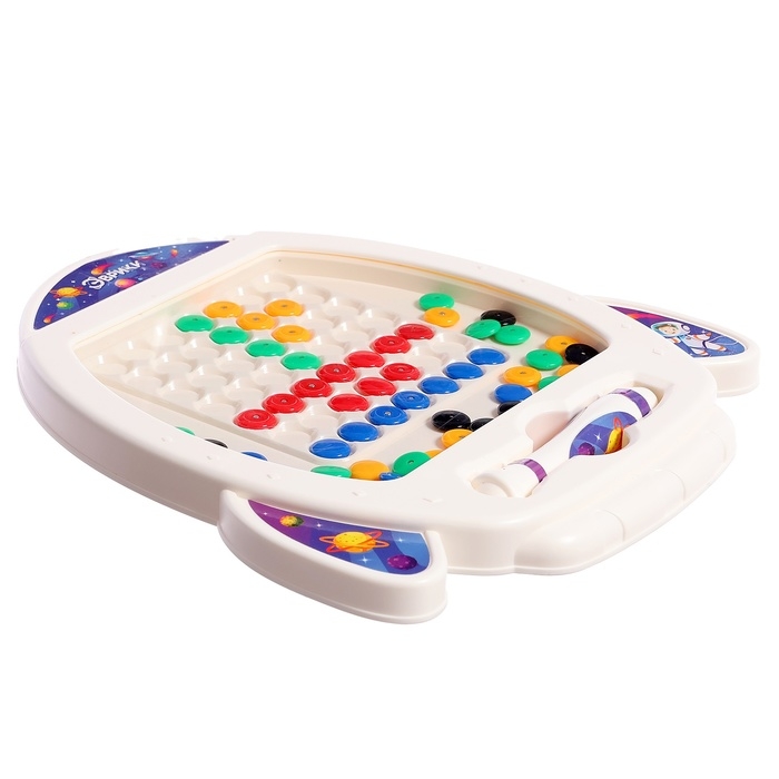 Магнитный планшет для рисования &laquo;Ракета&raquo;, мозаика, 10 карточек