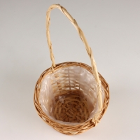 Корзина плетеная, D19x12xH35 см, натуральный, ива