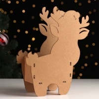 Кашпо деревянное новогоднее "Оленёнок" 28х22,5х8,5 см орех Кашпо деревянное новогоднее "Оленёнок" 28х22,5х8,5 см орех