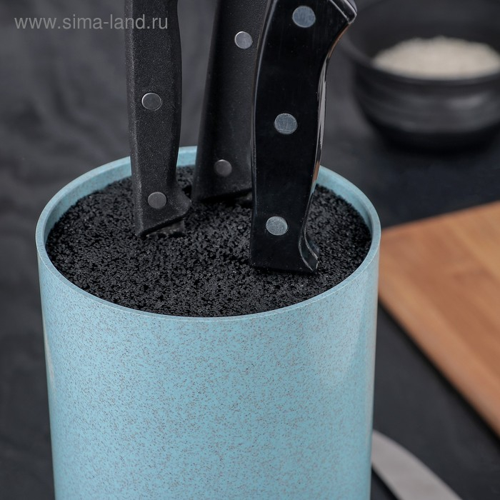 Подставка для ножей с наполнителем &laquo;Нежность&raquo;, 22&times;11 см, цвет голубой