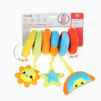 Растяжка - спираль с игрушками дуга на коляску / кроватку для малышей 0+ &laquo;Маленькое счастье&raquo;, Крошка Я