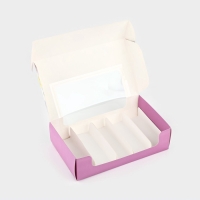 Коробка для эклеров с вкладышами &laquo;Цвети&raquo;, 25 х 15 х 7 см