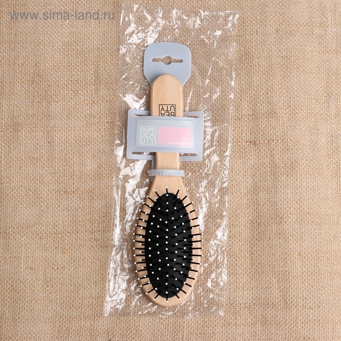 Расчёска массажная, 5,8 &times; 21,5 см, цвет &laquo;светлое дерево&raquo;