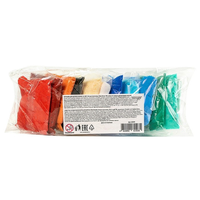 Лёгкий пластилин, набор 12 нежных цветов &laquo;Для мальчиков&raquo;