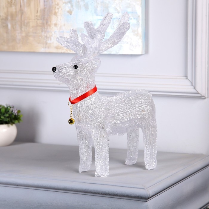 Светодиодная фигура &laquo;Оленёнок&raquo; 28 &times; 36 &times; 18 см, акрил, 40 LED, 220 В, свечение белое