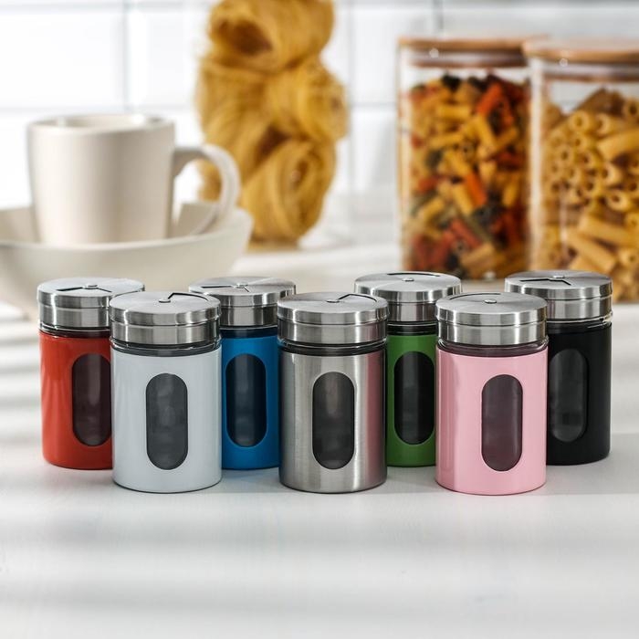 Солонка стеклянная &laquo;Универсал&raquo;, 100 мл, цвет МИКС