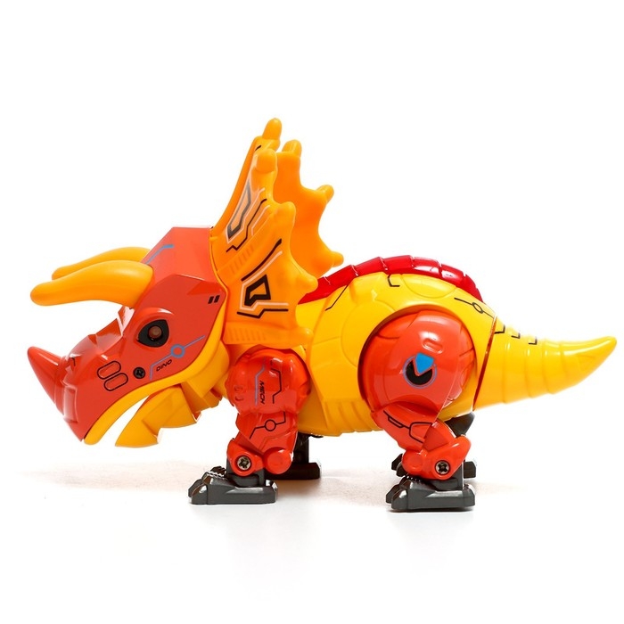 Робот «Динобот», реагирует на прикосновение, световые и звуковые эффекты, металлический, цвет оранжевый Робот «Динобот», реагирует на прикосновение, световые и звуковые эффекты, металлический, цвет оранжевый