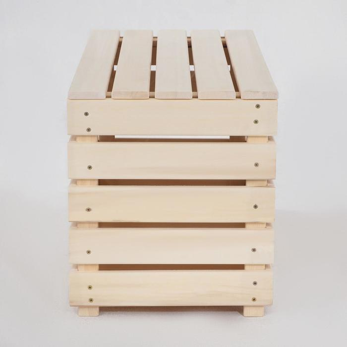 Скамья с ящиком, 80&times;40&times;45см, из липы