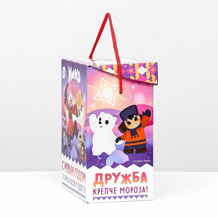 Новый год. Коробка подарочная складная "Умка" 19,8 х 12 х 24,3 см.