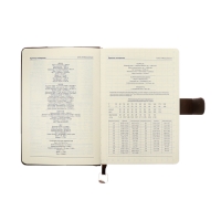 Ежедневник недатированный А5, 140л, клетка, к/зам, с ручкой, в подар. короб., Коричневый Ежедневник недатированный А5, 140л, клетка, к/зам, с ручкой, в подар. короб., Коричневый