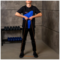 Эспандер ленточный многофункциональный ONLYTOP, 208&times;2.9&times;0.5 см, 11-36 кг, цвет оранжевый