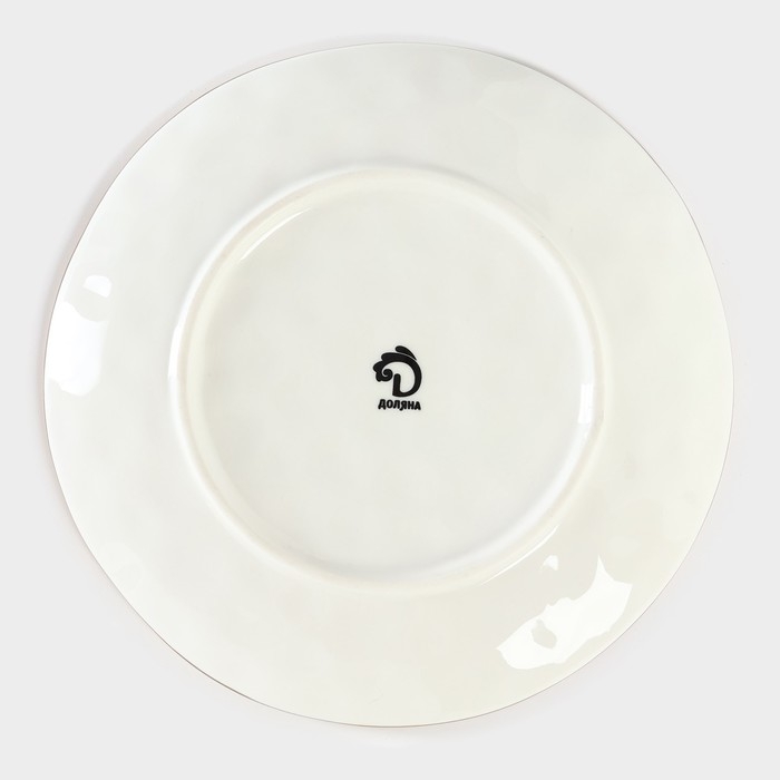 Тарелка фарфоровая Доляна &laquo;Космос&raquo;, d=18,5 см, цвет белый