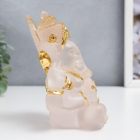 Сувенир полистоун "Ганеша - Индийское божество" прозрачный с золотом 14х8х7 см Сувенир полистоун "Ганеша - Индийское божество" прозрачный с золотом 14х8х7 см