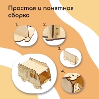 Деревянная кормушка-конструктор &laquo;Пожарная машина&raquo; своими руками, 22 &times; 12 &times; 14 см, Greengo