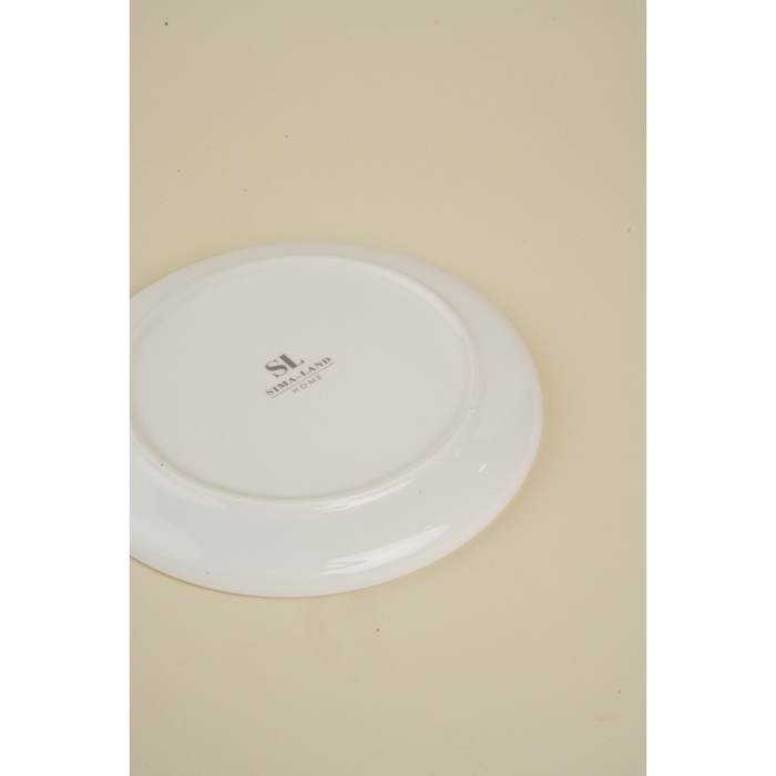 Набор тарелок фарфоровых SL Home &laquo;Гато&raquo;, d=20 см, цвет белый
