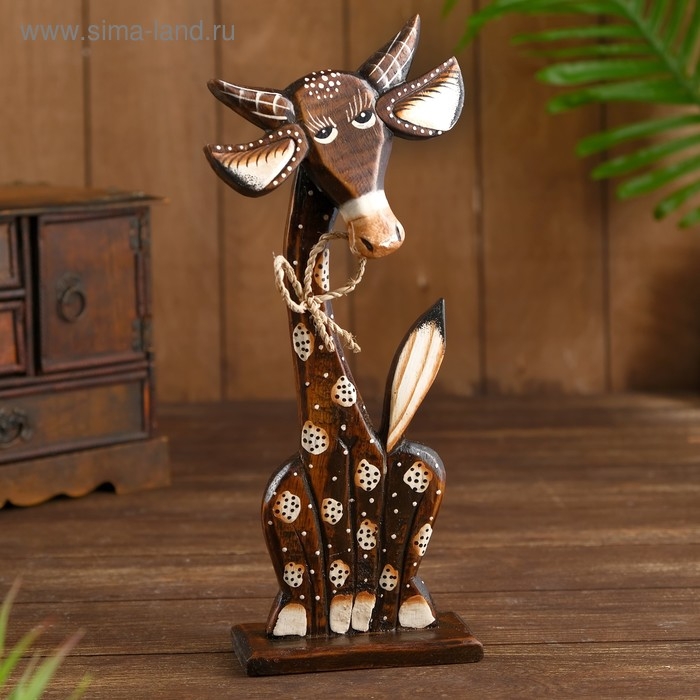 Сувенир на подставке &laquo;Коровка&raquo;, 10&times;5&times;31 см, дерево