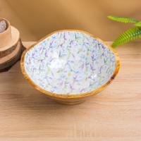 Салатник "Оттенки сирени" дерево манго 29х29х11 см