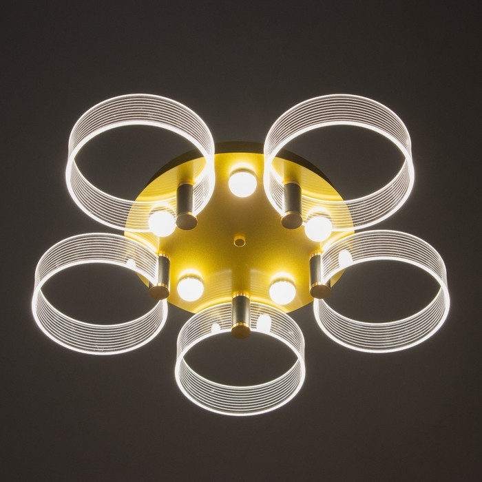 Люстра "Кворум" LED 48Вт 3000-6000К золото 50х50х10см