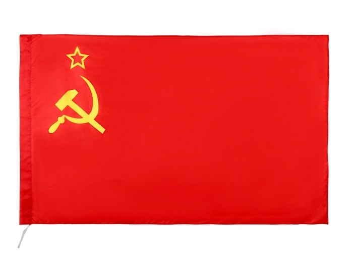 Флаг СССР "Серп и молот", 90*145 см, искусственный шёлк