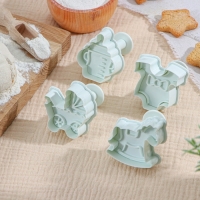 Набор плунжеров кондитерских Доляна &laquo;Малышок&raquo;, 4 шт, 5&times;5 см, цвет МИКС