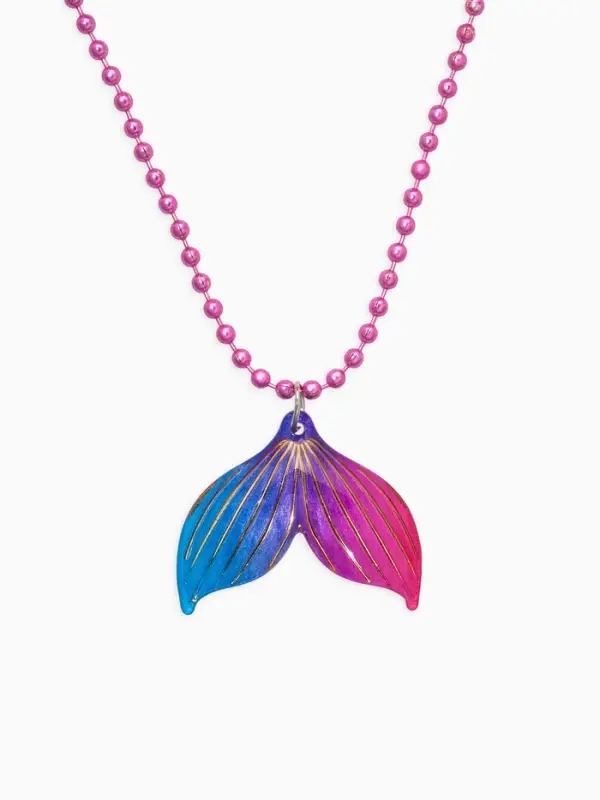 Набор детских украшений "Выбражулька" русалка, 2 предмета: кулон, пусеты, разноцветный