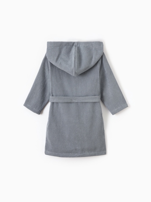 Халат детский Экономь и Я, цв. серый, р-р 34, 100% хл, 340 г/м2
