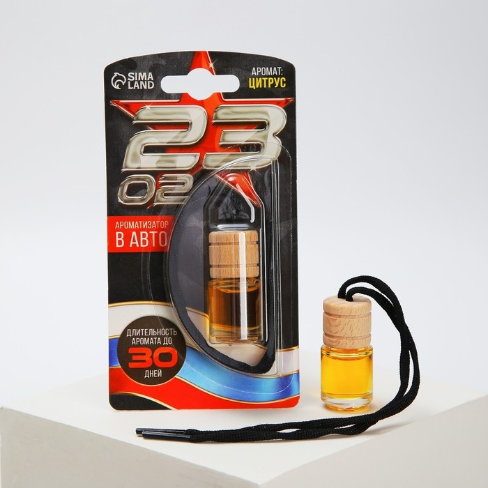 Ароматизатор в автомобиль на 23 Февраля &laquo;Настоящему защитнику&raquo;, аромат: цитрус