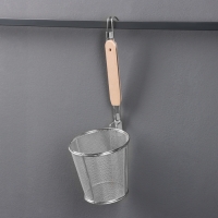 Корзинка для приготовления картошки фри, 35см, дерев ручка Корзинка для приготовления картошки фри, 35см, дерев ручка