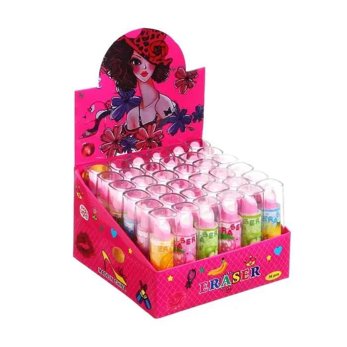 Ластик фигурный "Помада", МИКС