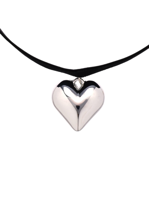 Чокер &laquo;Стиль&raquo; сердце, цвет серебро, 30 см