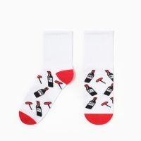 Носки "Вино" р. 36-40 (23-25 см), белый