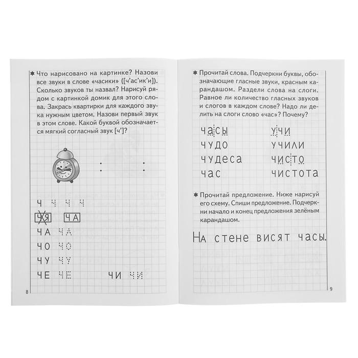 Рабочая тетрадь для детей 5-6 лет &laquo;Развиваем навыки чтения и грамотного письма&raquo;, часть 2, Бортникова Е.