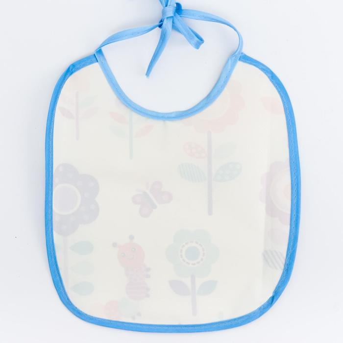 Нагрудник из нетканого полотна с ПВХ покрытием, «Цветы», цвет МИКС Нагрудник из нетканого полотна с ПВХ покрытием, «Цветы», цвет МИКС