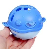 Прорезыватель силиконовый для зубов с погремушкой Крошка Я &laquo;Рыбка&raquo;, в кейсе, синий