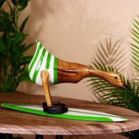 Сувенир "Утка на сёрфе" дерево 40 см