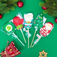 Новый год. Леденцовая карамель на палочке "Новогодний микс", 40 г