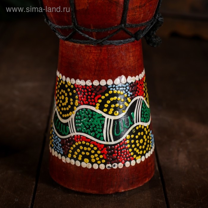 Сувенирный музыкальный инструмент "Барабан Джембе Цветочный узор" 11x11x20 см МИКС