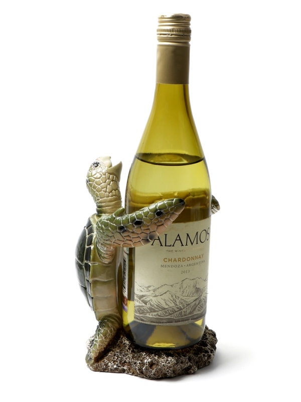 Подставка для бутылки "Черепаха" зеленая, 12х11х19см