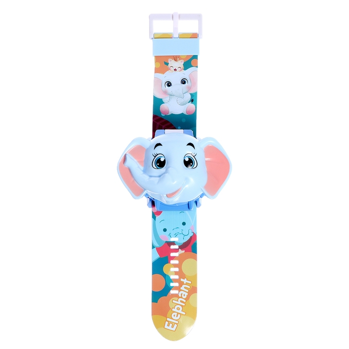 Часы-проектор &laquo;Слоник&raquo;, свет