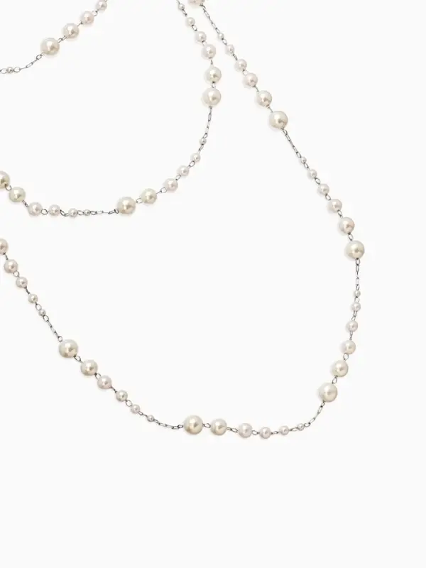 Бусы жемчужные d=3,4,5,6,8,10, цвет белый в серебре