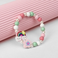 Браслет детский &laquo;Выбражулька&raquo; радуга и цветок, цветной