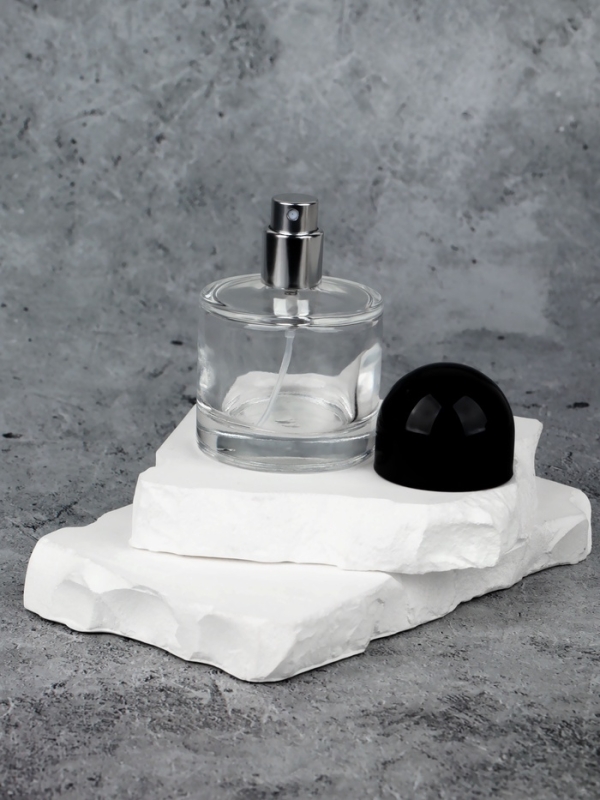 Флакон стеклянный для парфюма, с распылителем, 30 мл, прозрачный/чёрный