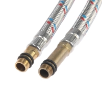 Подводка для смесителя ZEIN, гайка 1/2", штуцер М10, 80 см, ключ для монтажа, набор 2 шт Подводка для смесителя ZEIN, гайка 1/2", штуцер М10, 80 см, ключ для монтажа, набор 2 шт