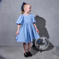 Платье для девочки, MINAKU :Party Dress, цвет голубой, рост 128 см