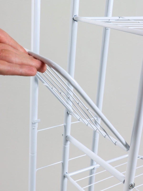 Подставка для цветов Greengo, 5 полок, 44 &times; 22 &times; 95 см, напольная, металл, белая